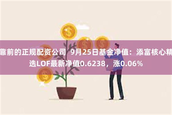 靠前的正规配资公司  9月25日基金净值：添富核心精选LOF最新净值0.6238，涨0.06%