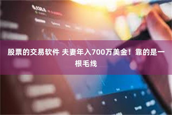 股票的交易软件 夫妻年入700万美金！靠的是一根毛线