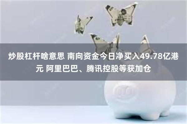 炒股杠杆啥意思 南向资金今日净买入49.78亿港元 阿里巴巴、腾讯控股等获加仓